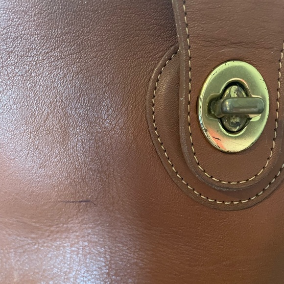 Coach Vintage Nottingham 9948 Brown Leather Turnlock Shoulder Bag - Picture 3 of 10